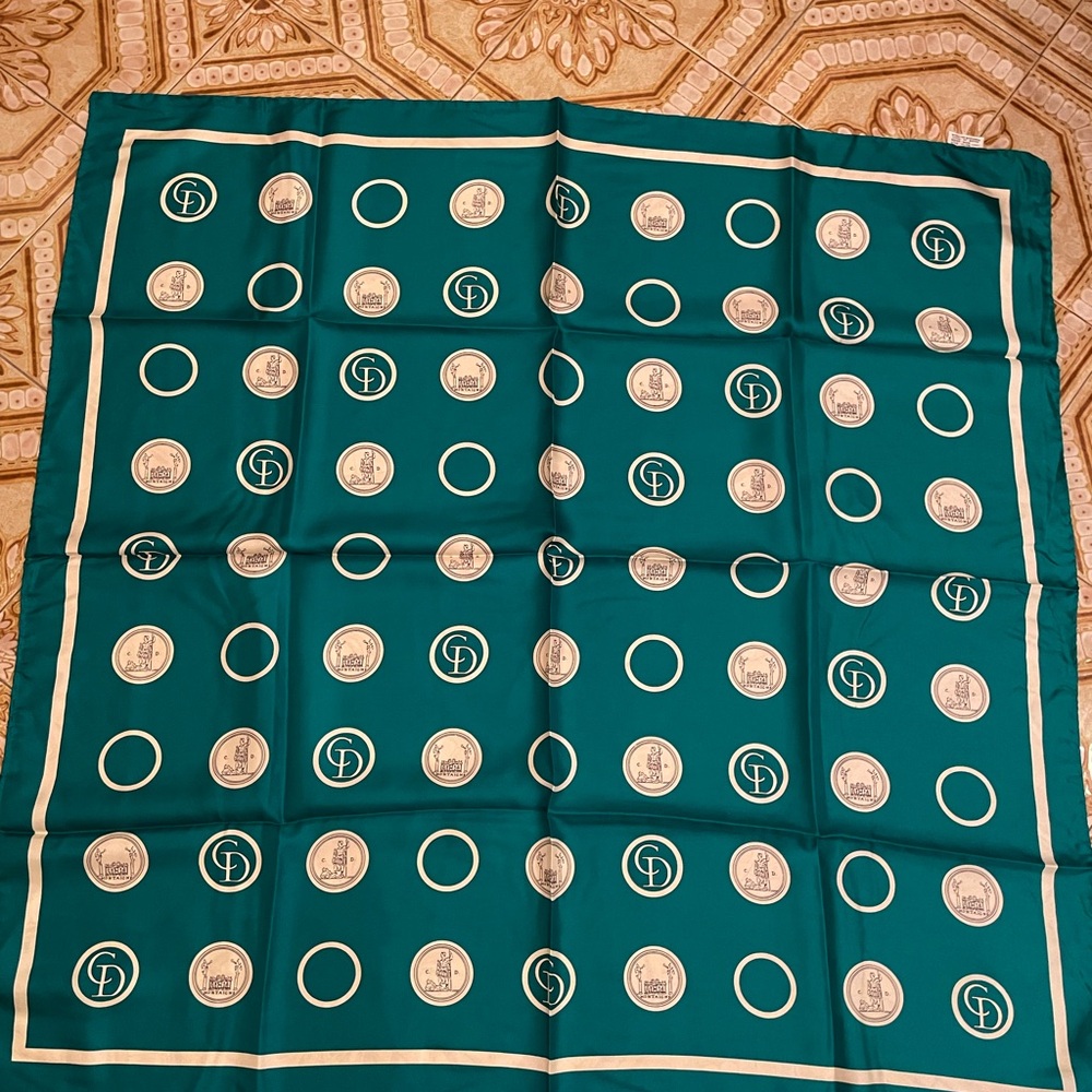 Christian Dior 100% silk scarf - vintage